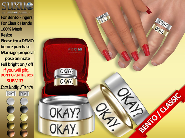 Wedding Ring Bento Classic Female Male