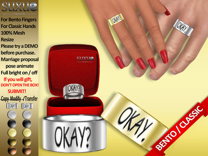 Wedding Ring Bento Classic Female Male
