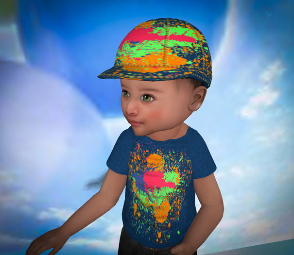 SPLATTER BLUE G&L BALLCAP