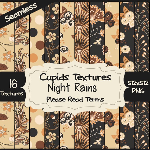 *Cupids Textures * 16 NIGHT RAINS