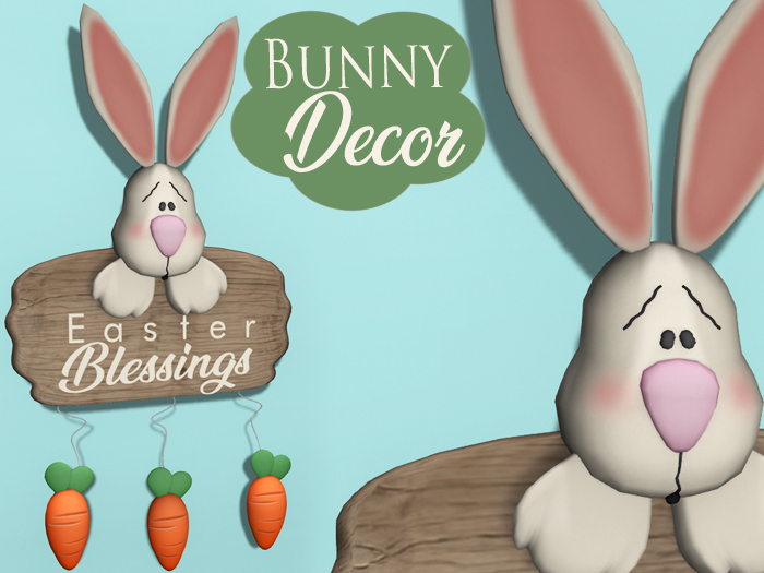 Townies Mesh Easter Blessings Bunny Carrot Sign