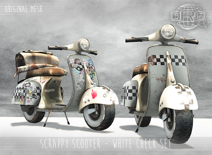 -DRD- Scrappy Scooter Set - White Check