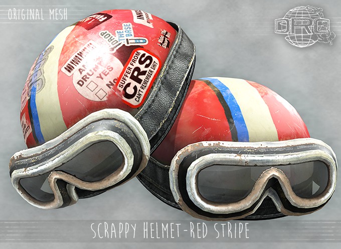 -DRD- Scrappy Helmet Set - Red Stripe (add)