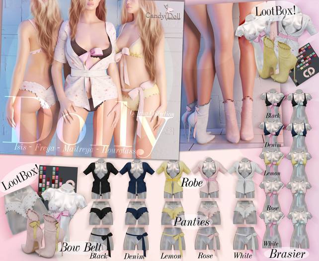 _CandyDoll_ Dolly Bow Belt Denim - Maitreya BOXED