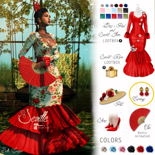 Belle Epoque { Seville } Earrings Red (Box)