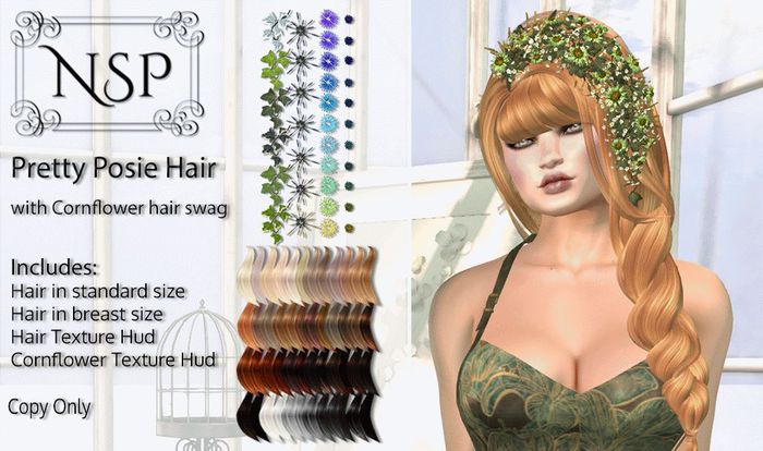 NSP Pretty Posies Hair & Swag - Naturals Loaded V2 pkg hud