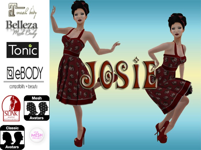 Josie Red Skull Rockabilly Dress