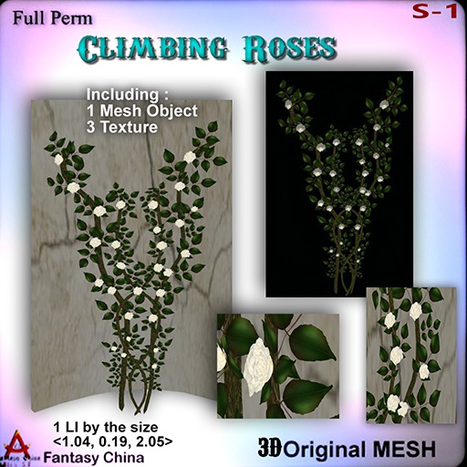 FC- Full Perm Mesh Climbing Roses 