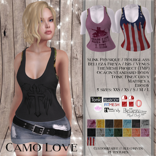 [Dixie Line] Camo Love Tank Top