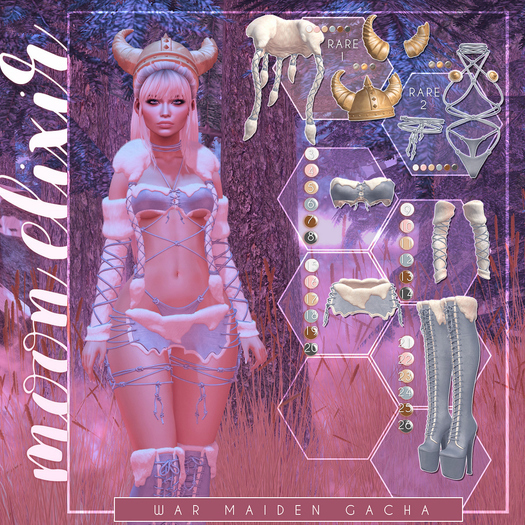 Moon Elixir - War Maiden - COMPLETE SET CREAM