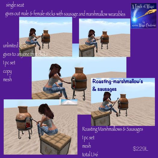 Roasting Marshmall and sausage set-crate