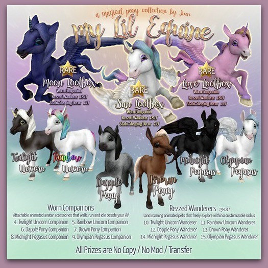 JIAN My Lil Equines 10. Twilight Unicorn Wanderer BOX