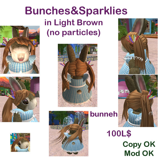 *Tiny B's Designs*Bunches&Sparklies light brown -bunnehs