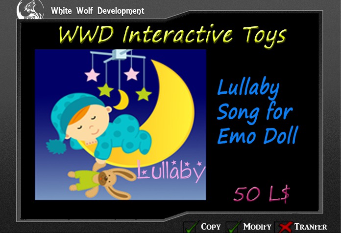 WWD Interactive Toys - Lullaby Song for Emo Doll