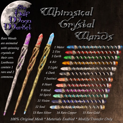 The Half Moon Market - Whimsical Crystal Wand 04 - Air