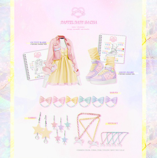 CHU-ING. Pastel Baby. Pin sky