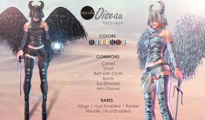 *PROMAGIC* Oiseau-Corset-Silver Maitreya