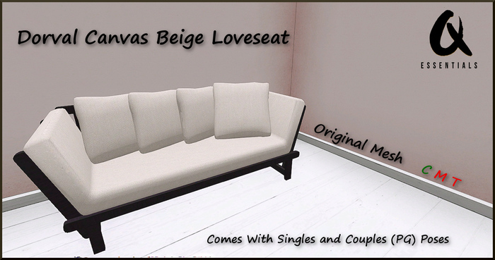 {Q-Essentials} Dorval Loveseat - Canvas Beige