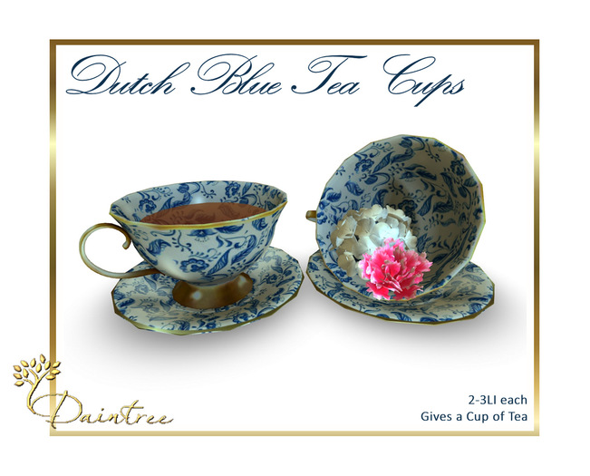 Dain:. Dutch Blue Tea Cups [Boxed]