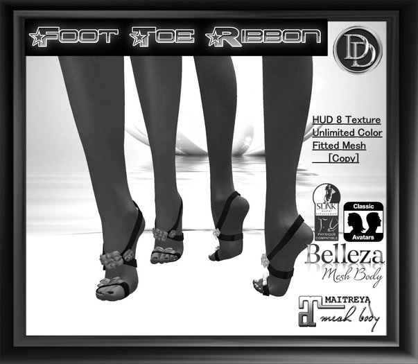 "DD" Foot Toe Ribbon - Belleza - Maitreya - Slink DEMO