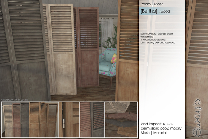 Sway's [Bertha] Room Divider . wood