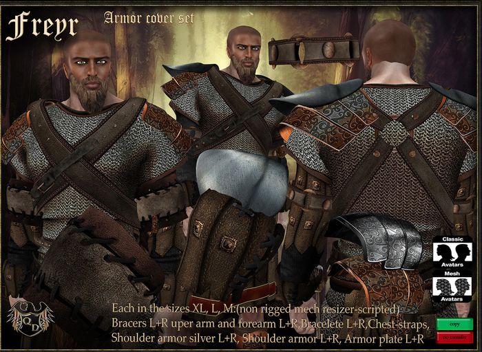 Armor cover set for Jerkin Freyr *