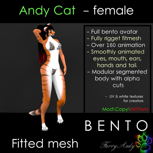 Furry Andy - Andy Cat Bento avatar - Female