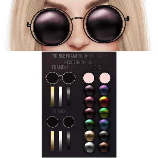 Eclat - Double frame round glasses