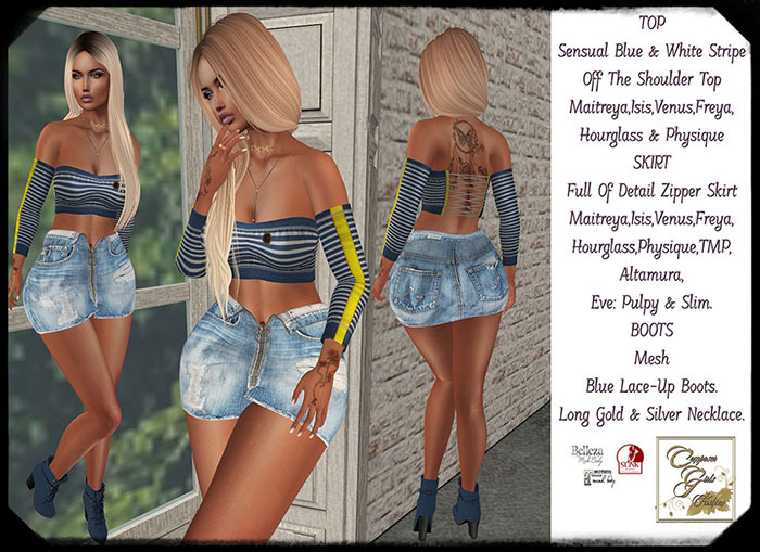 !CGF-*Breezy*   (Blue/White) Complete Outfit