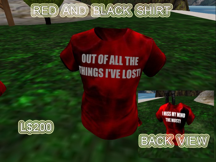 red and black shirt mesh shirt box