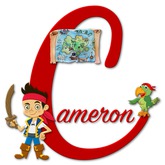 Kids Room Wall Decor - Custom Name - Pirate