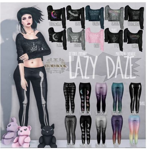 Storybook - Lazy Daze - Leggings - Cool Splat
