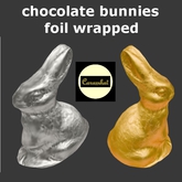 Easter - chocolate bunnies - foil wrapped