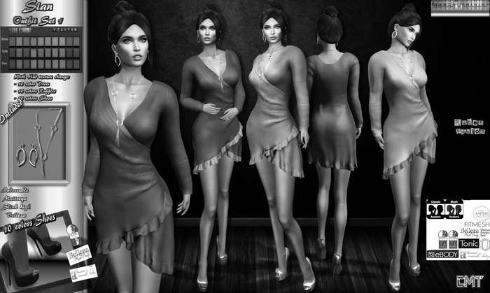 DEMO - R.F. Mesh line - Sian dress brown - box