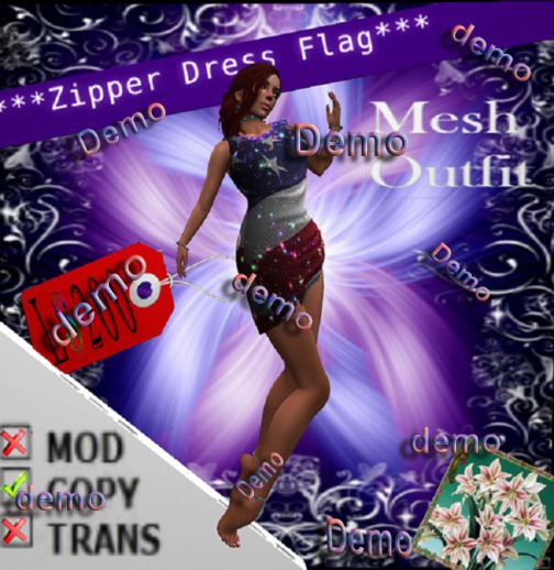 Zipper Dress (Flag) demo