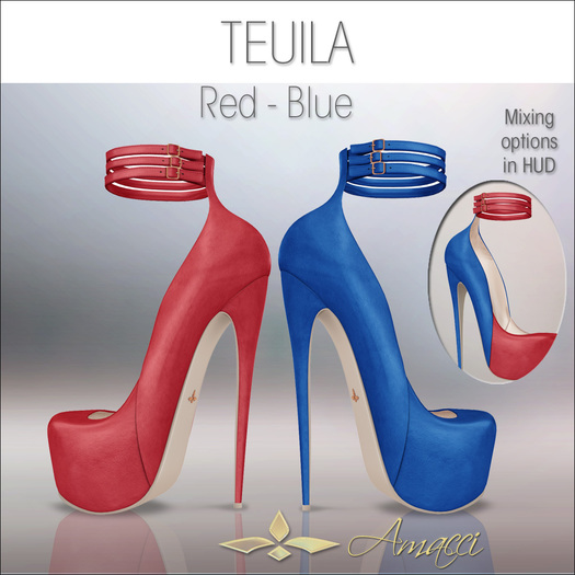 Amacci Shoes - Teuila - Red/Blue