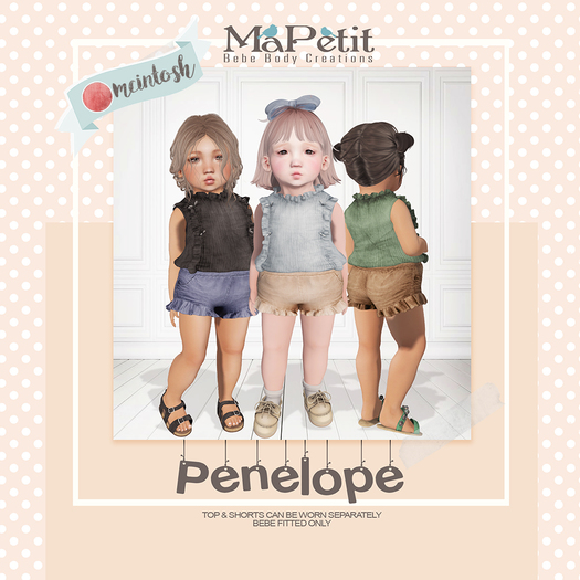 [M] Bebe Penelope Shorts Set (Fitted) - McIntosh