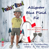 *PoCkEt-SiZeD* Alligator Blue Plaid Fit Unpacker (WEAR)