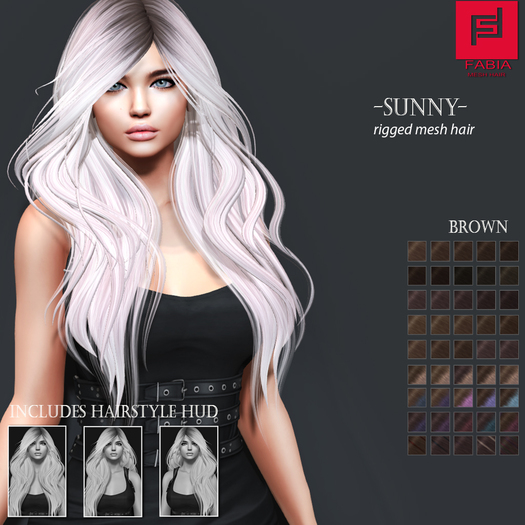 -FABIA- Mesh Hair   <Sunny> Brown