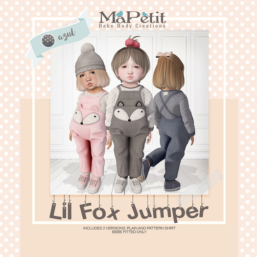 [M] Bebe Lil Fox Jumper (Fitted) - Azul