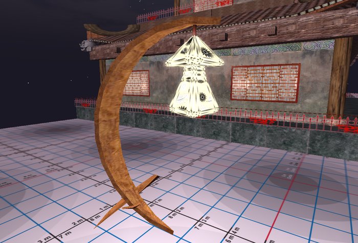 L.M. Asian curved lamp LIGHTS UP tagMedieval 