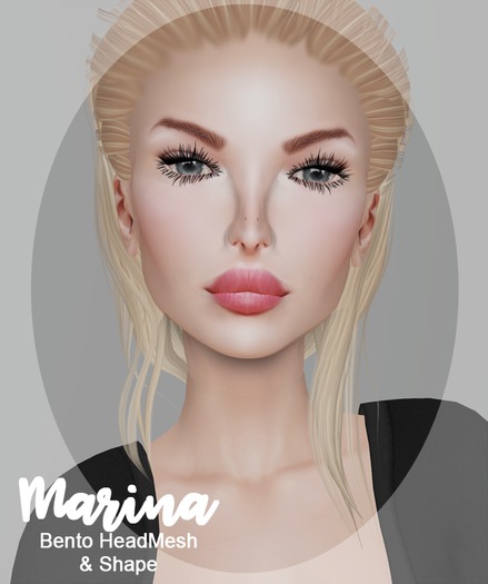 {bambi} - Marina (Head Mesh) Project Bento Rigged +Shape (V3.0)