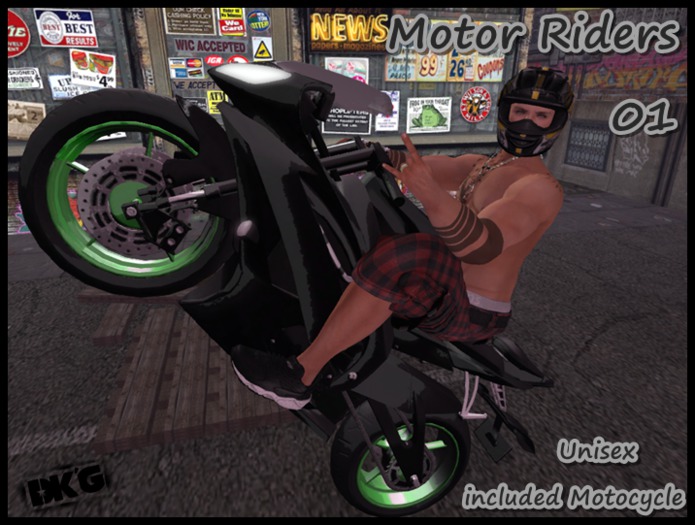 DK'G Animated Pose Motor Riders 01