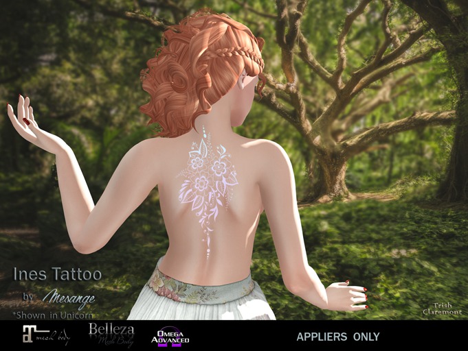 MESANGE - Ines Tattoo Unicorn MAITREYA