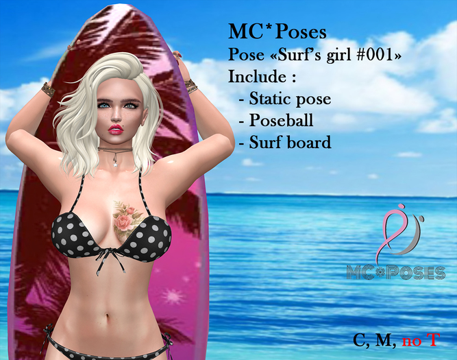 MC*Poses - Surf's girl #001 - Package