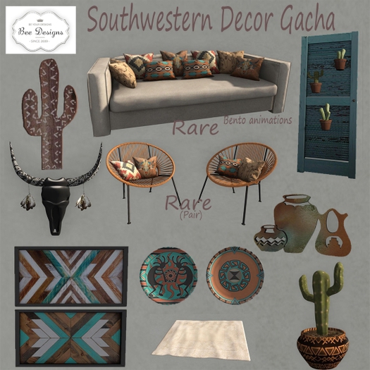 Bee Designs Southwestern Decor gacha  Chairs RARE