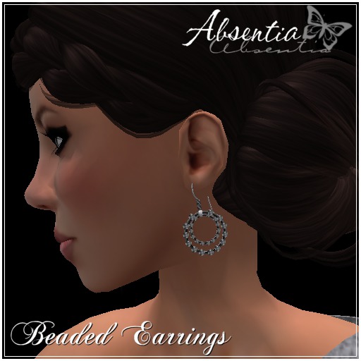 Absentia - Beaded Earrings - Silver