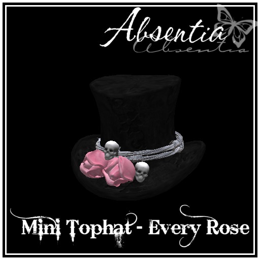 Absentia - Mini Tophat - Every Rose - Black