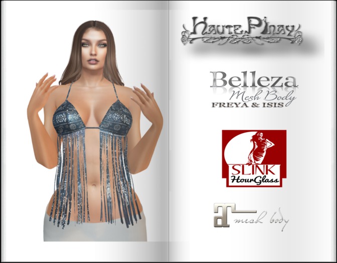 HP Fringe Bra - Boho Denim