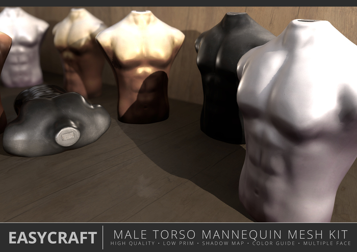 EASYCRAFT - (PRIME) Male Torso Mannequin